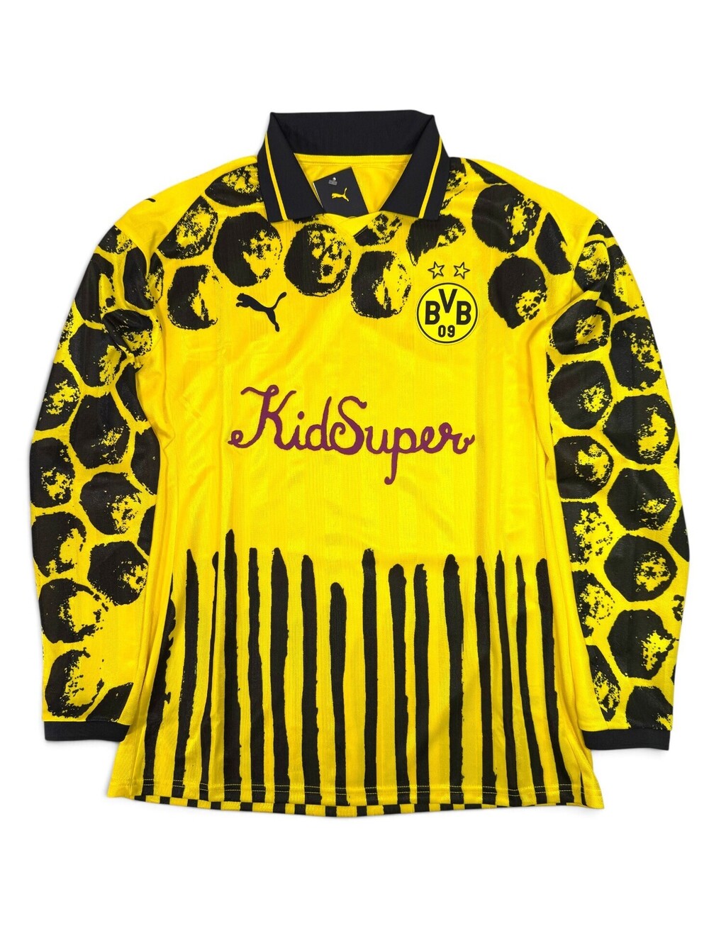 Puma Borussia Dortmund BVB x KidSuper CWC Long Sleeve Retro Jersey Men's LARGE L